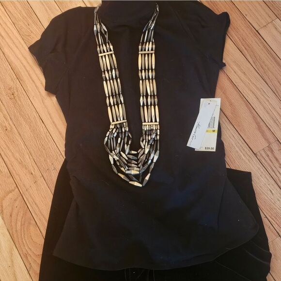 KENNETH COLE RUCHED TURTLENECK TOP - Picture 3 of 7